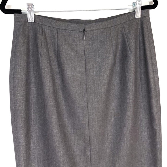 Calvin Klein Women’s Size 10 Smoke Gray Solid Knee Length Career Pencil Skirt - Picture 7 of 10
